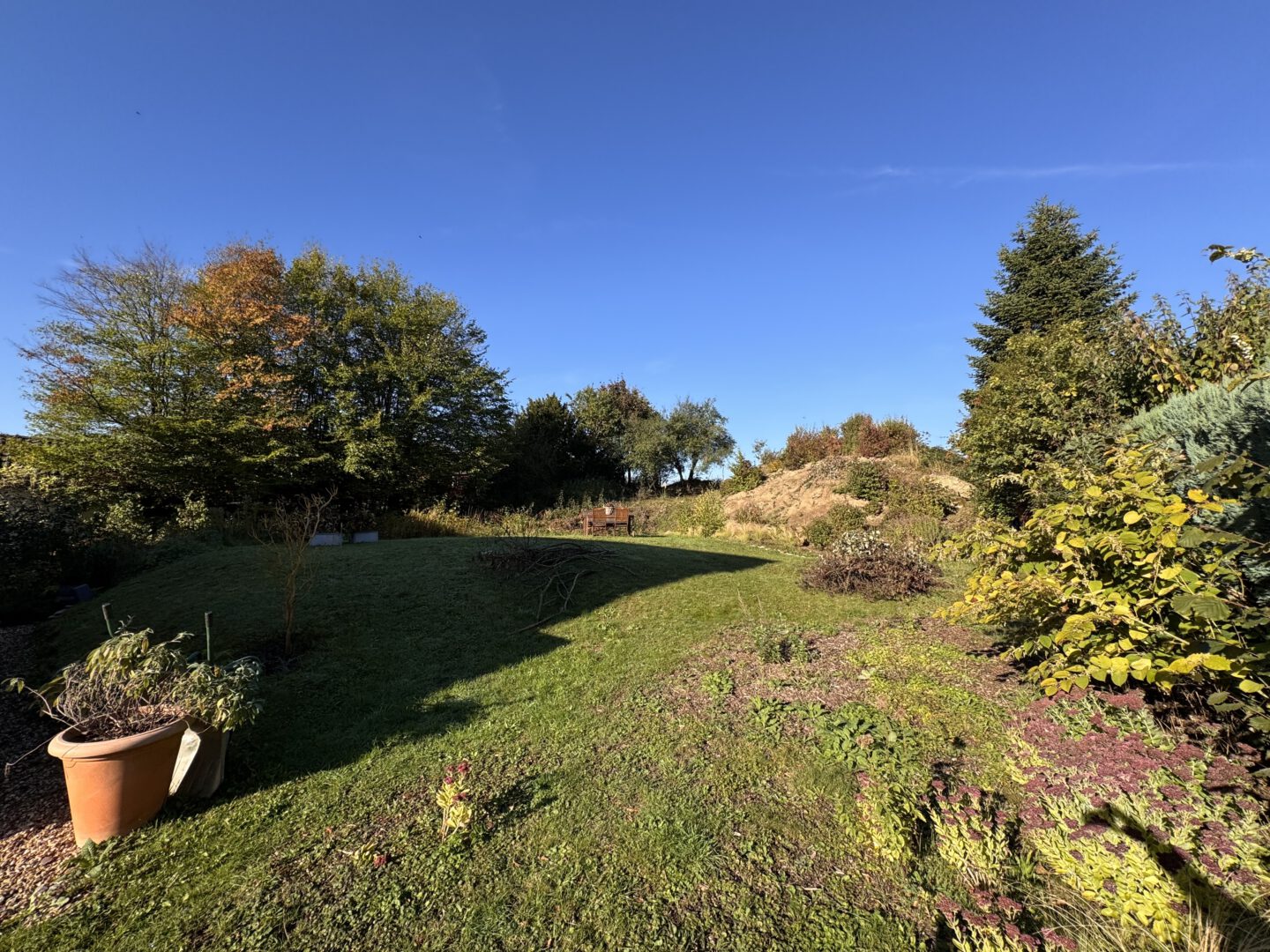 Blick auf das Grundstück